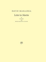 Letters to Martin Brass Quartet, Piano and Narrator - Score and Parts P.O.D. cover